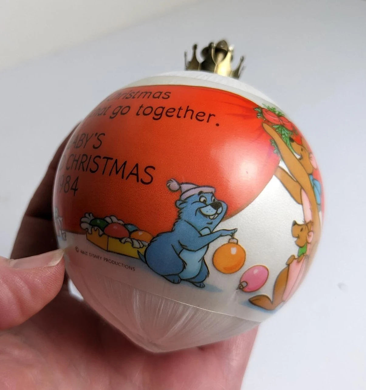 Vintage 1984 Winnie the Pooh Baby's Second Christmas Ornament