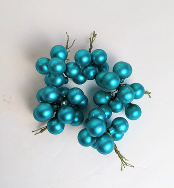 Vintage Turquoise Christmas Tree Ornament Picks