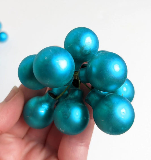 Vintage Turquoise Christmas Tree Ornament Picks