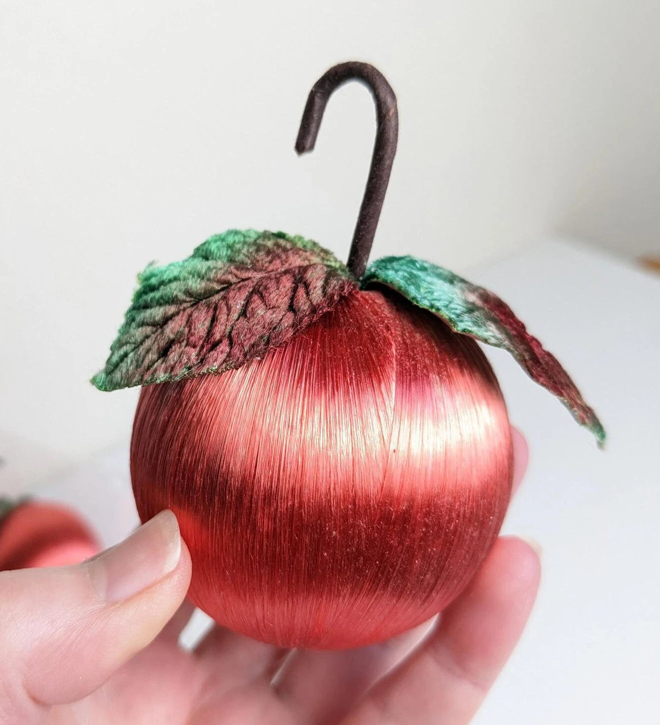 Vintage Set of Apple Christmas Ornaments