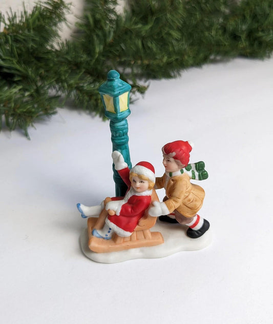Lefton Colonial Christmas Village Boy & Girl