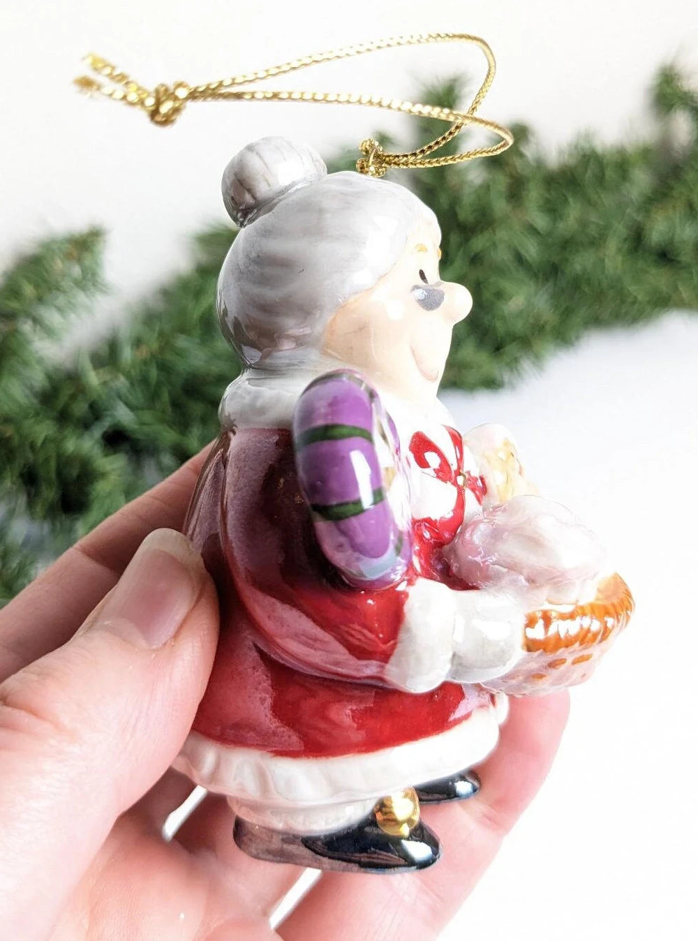 Vintage Mrs. Claus Baking Ornament