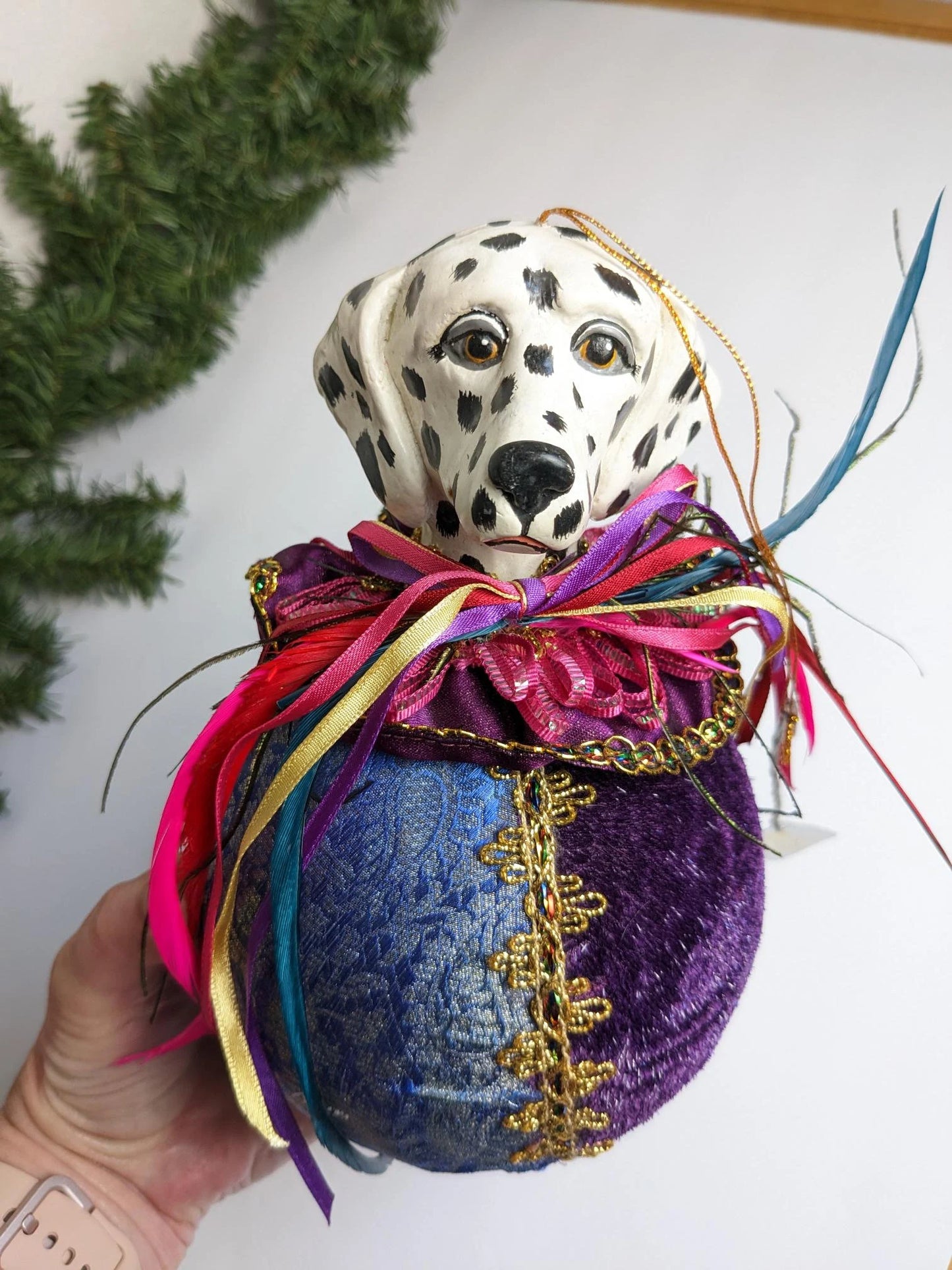 Vintage Large Dalmatian Dog Ornament