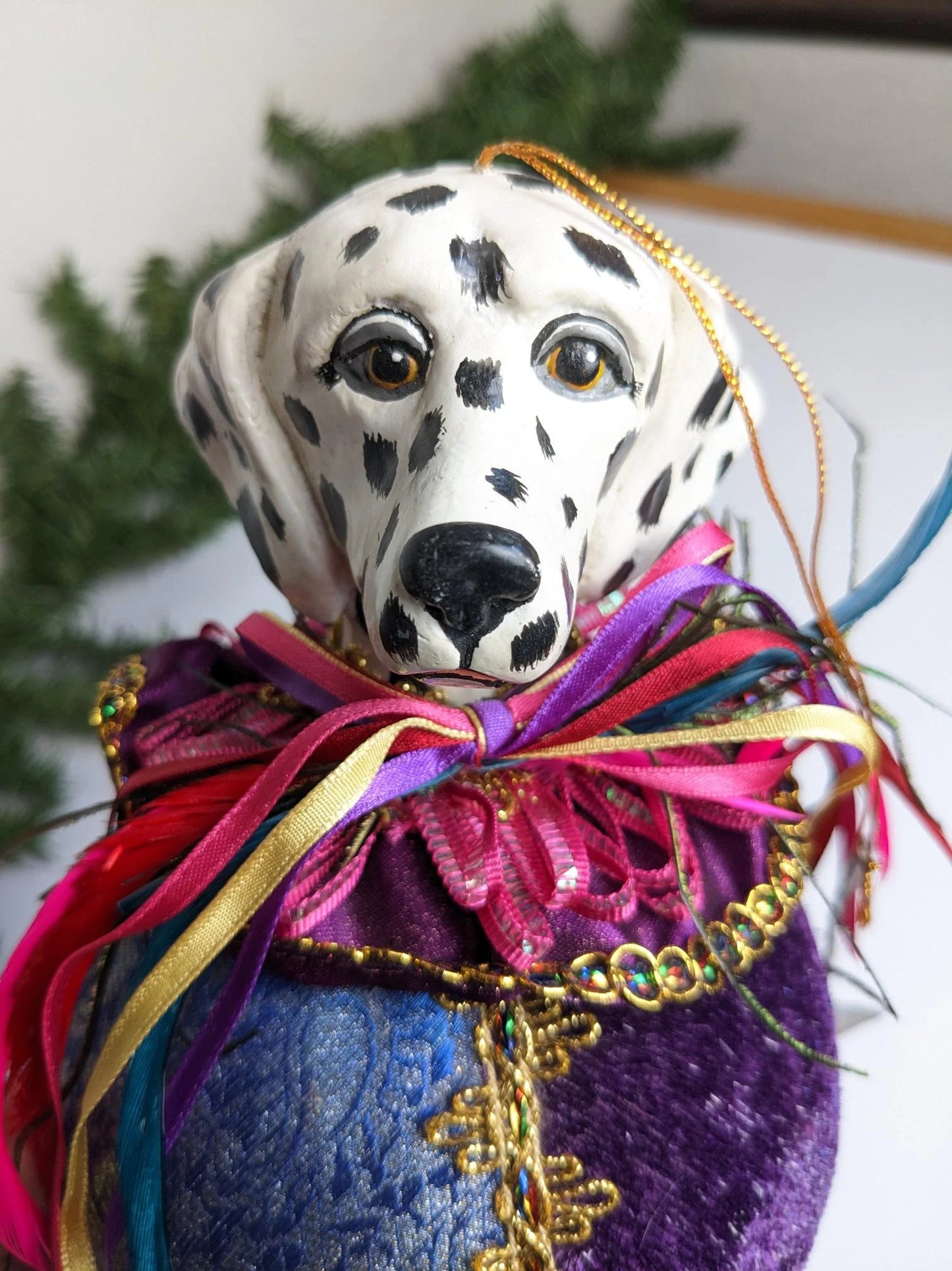 Vintage Large Dalmatian Dog Ornament