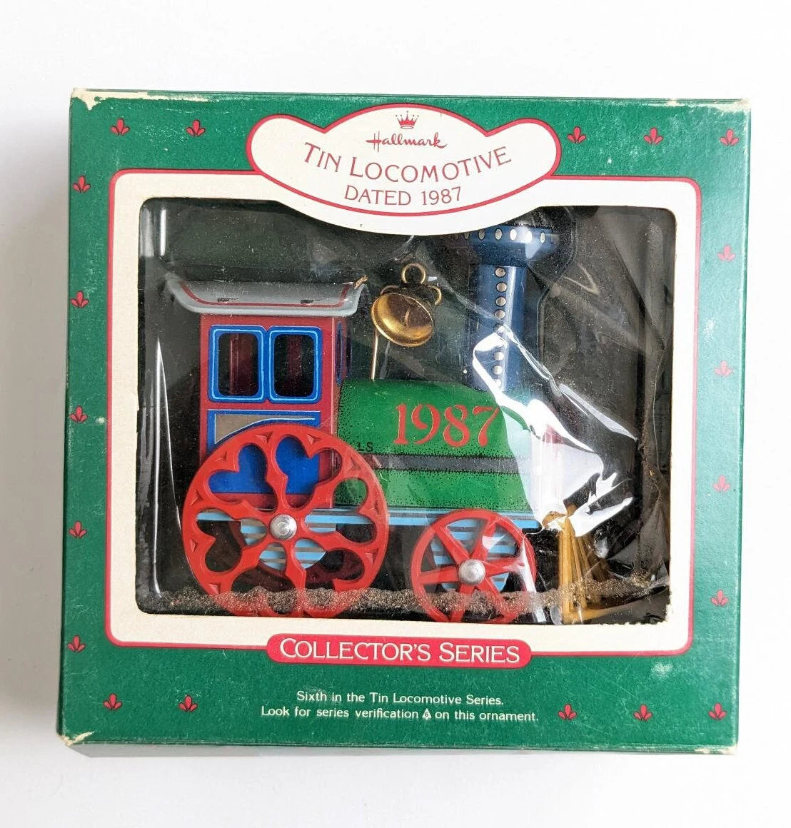 Vintage Hallmark Tin Locomotive Christmas Ornament