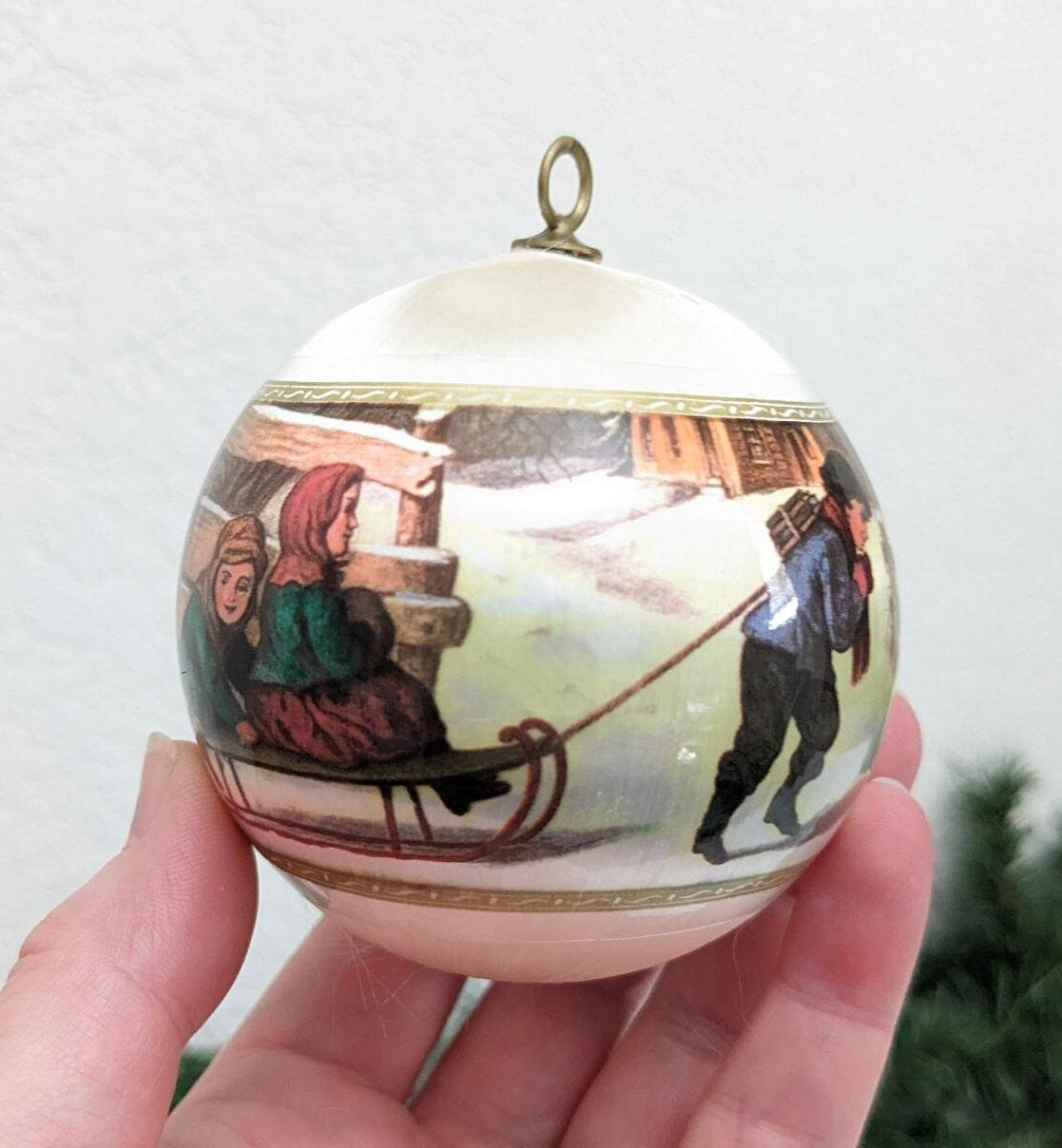 Vintage A Ride To School Christmas Ornament