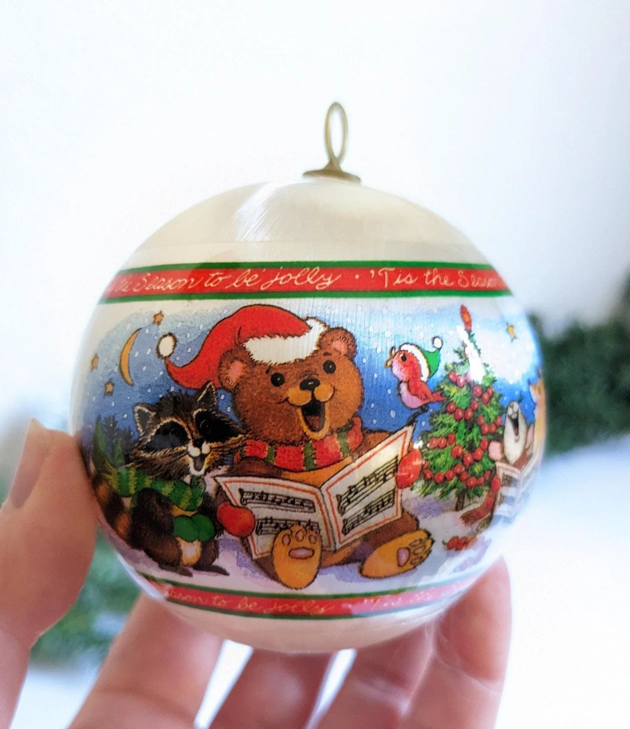 'Tis The Season' Woodland Caroling Animals Ornament