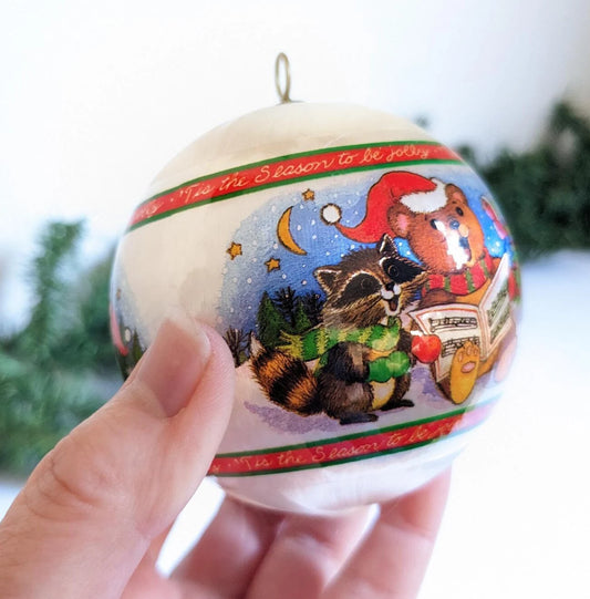 'Tis The Season' Woodland Caroling Animals Ornament