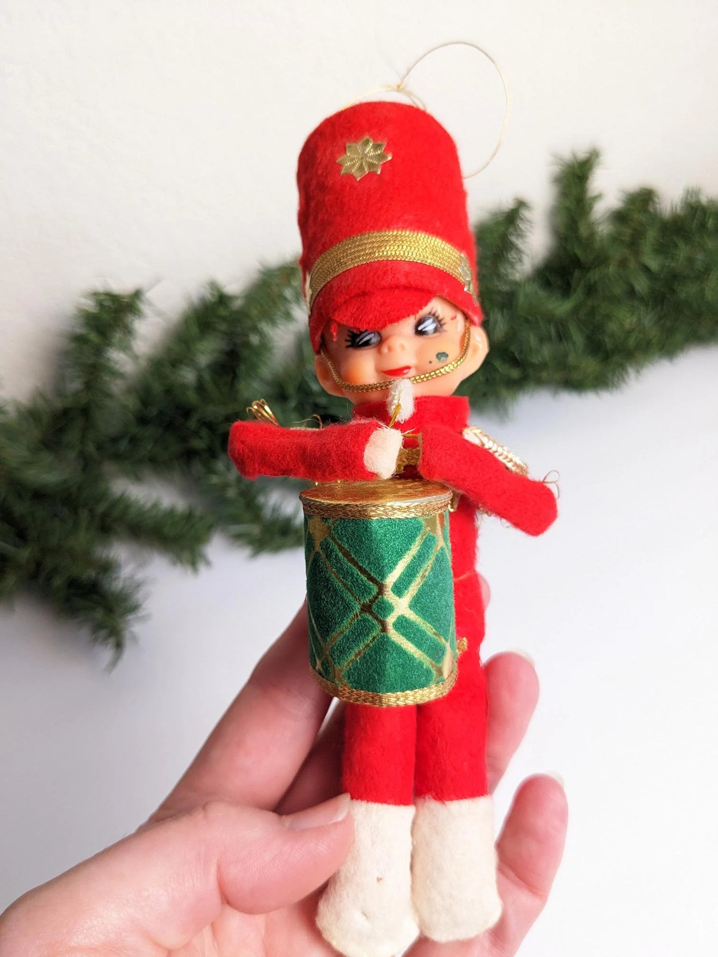 Vintage Japan Drummer Boy Christmas Ornament