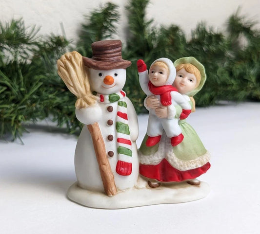 Lefton Colonial Christmas Village Frosty Snowman Figurine