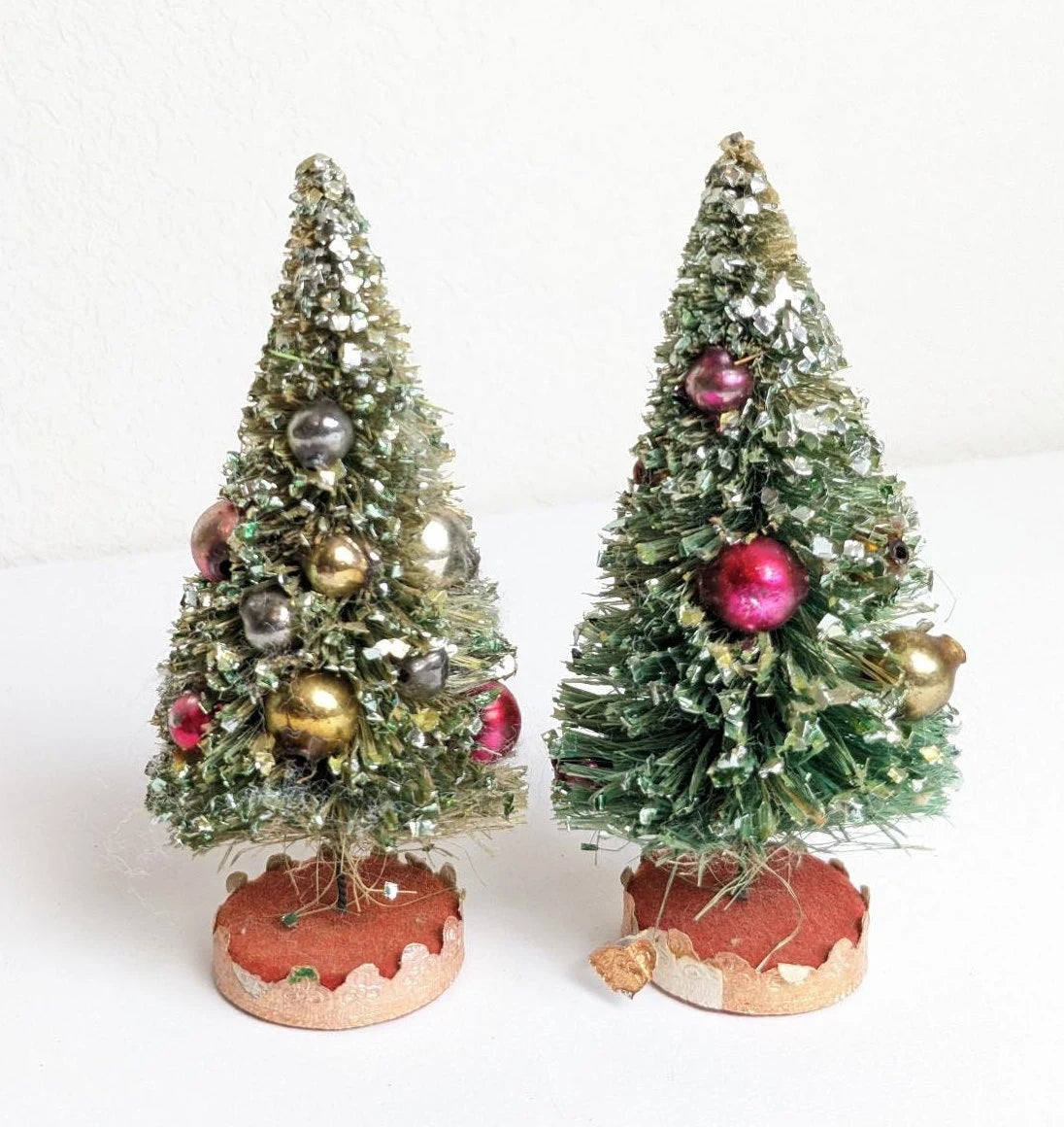 Vintage Bottle Brush Christmas Trees Made in Japan