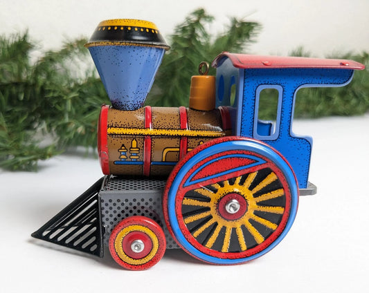 Vintage Hallmark Tin Locomotive Christmas Ornament