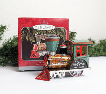 Vintage Hallmark Tin Locomotive Christmas Train Ornament