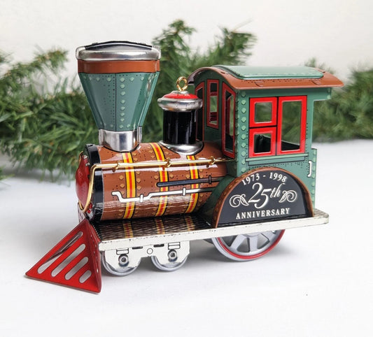 Vintage Hallmark Tin Locomotive Christmas Train Ornament