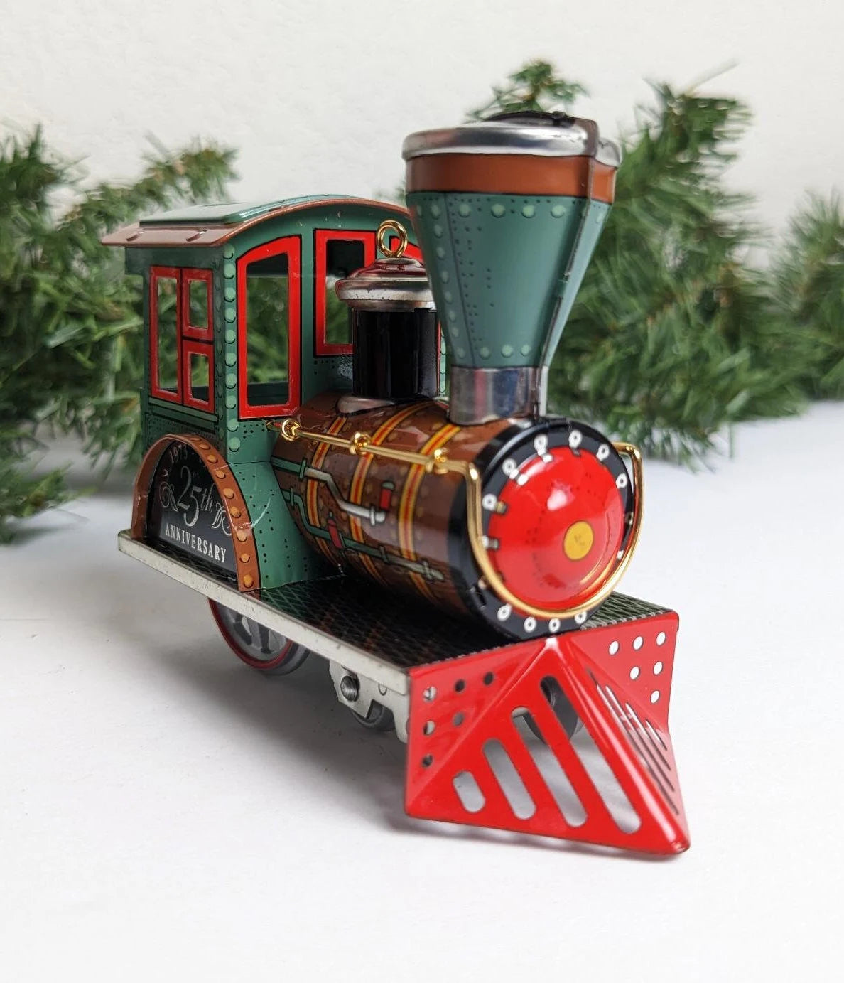 Vintage Hallmark Tin Locomotive Christmas Train Ornament