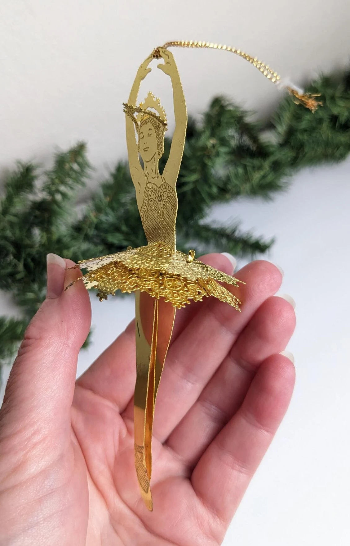 Vintage Ballerina Christmas Ornament