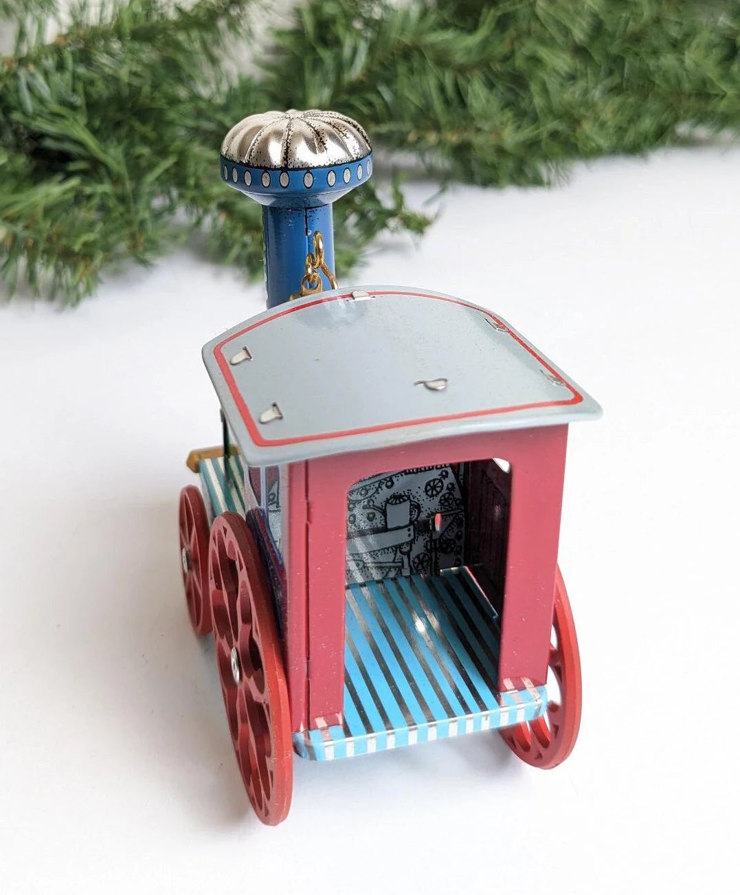 Vintage Hallmark Tin Locomotive Christmas Ornament