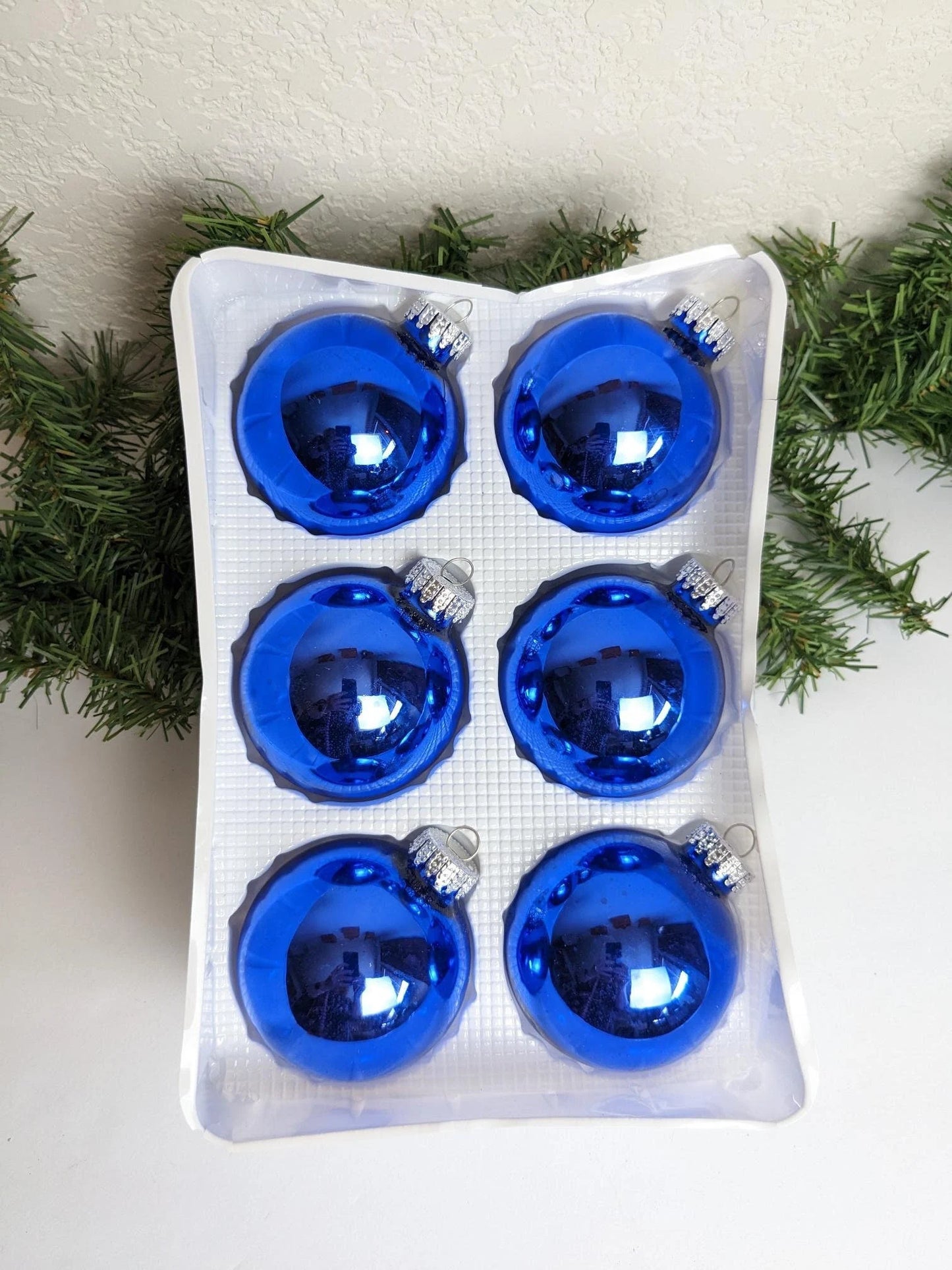 Vintage Navy Blue Christmas Ornaments