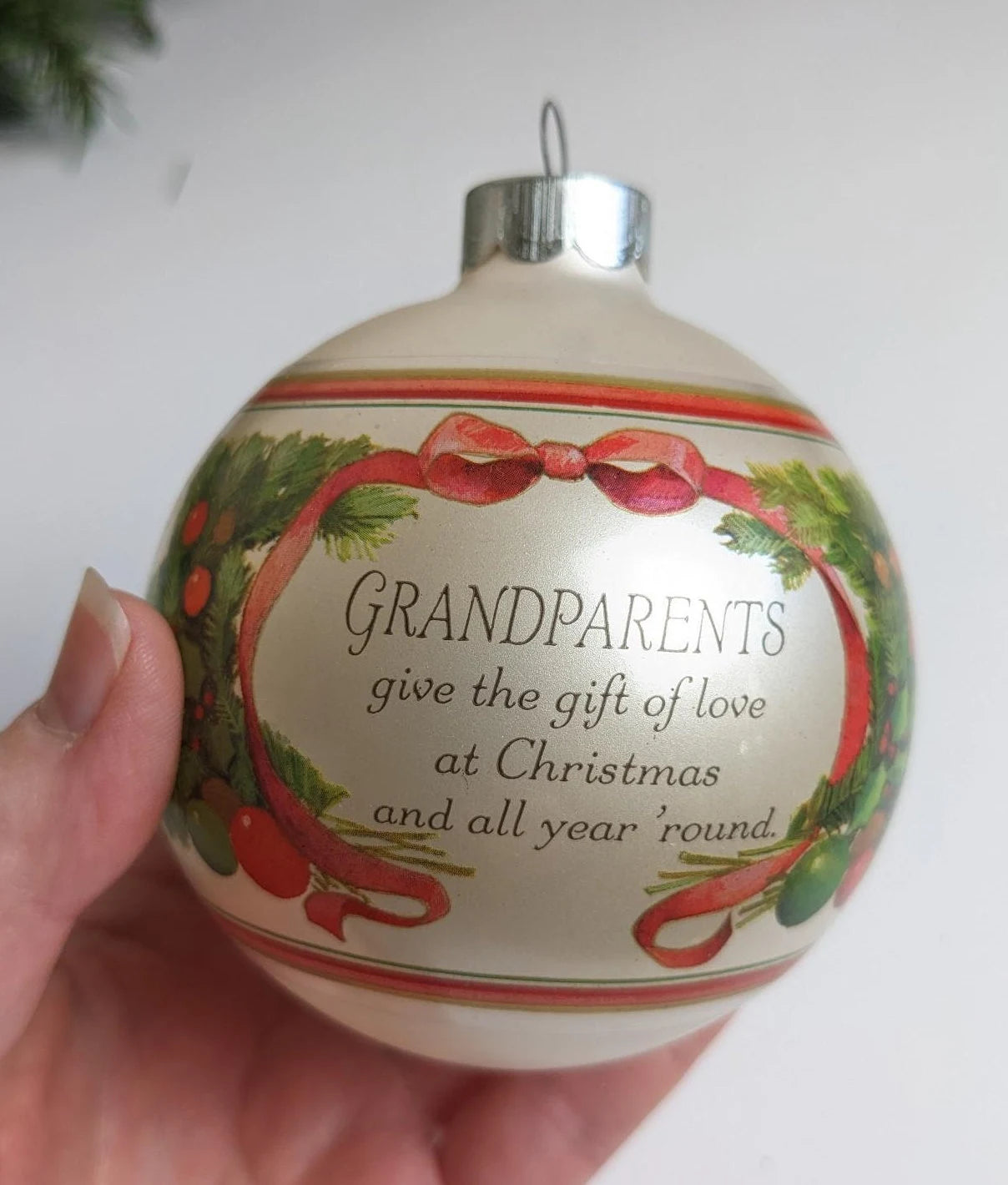 Vintage 1981 Hallmark Grandparents Christmas Ornament