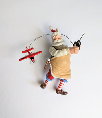 Toymaker Santa with Plane Hallmark Ornament