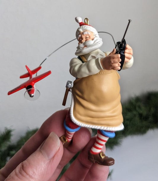 Toymaker Santa with Plane Hallmark Ornament