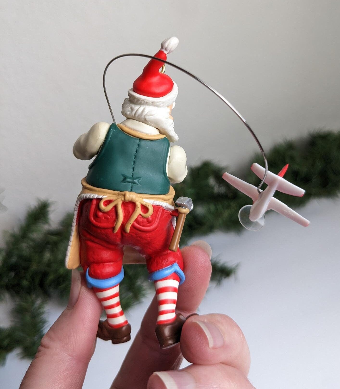 Toymaker Santa with Plane Hallmark Ornament