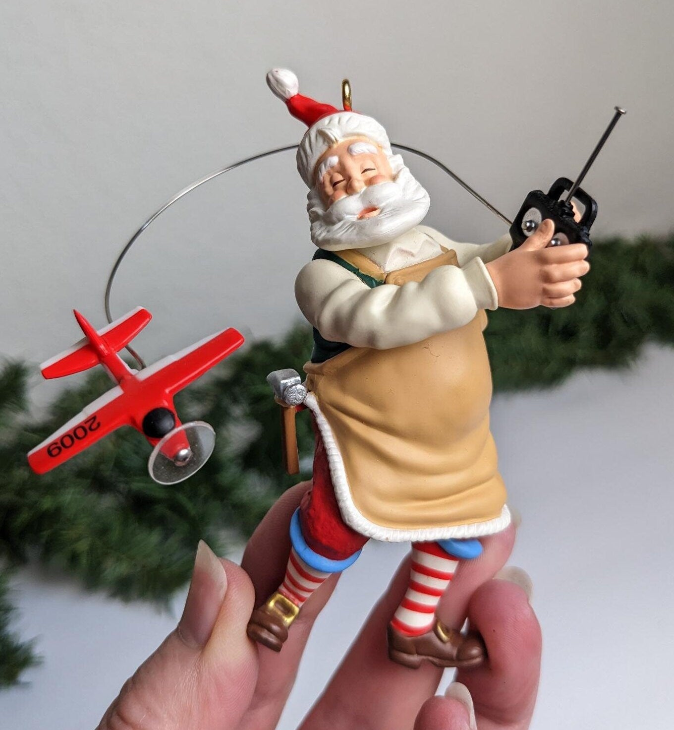 Toymaker Santa with Plane Hallmark Ornament