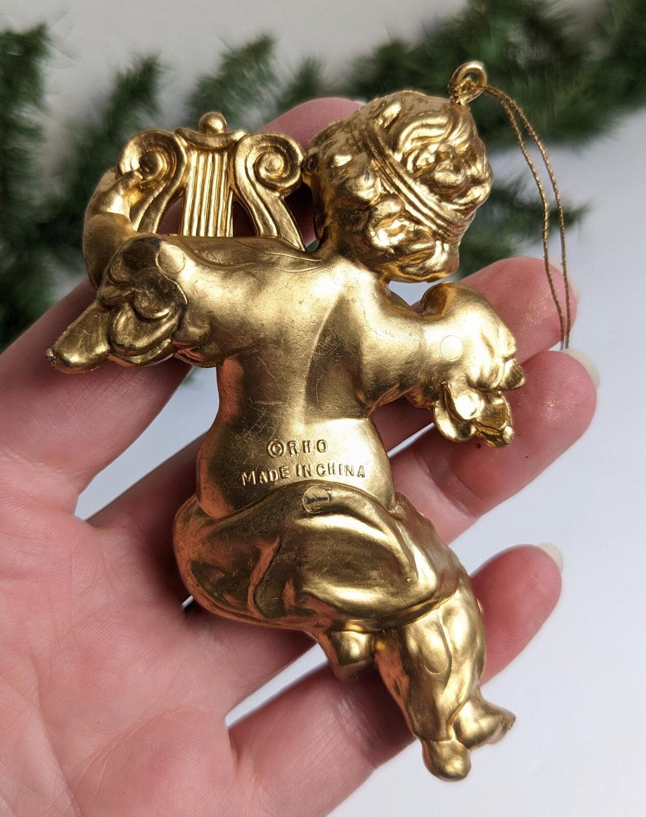 Cherub Vintage Musical Christmas Ornament