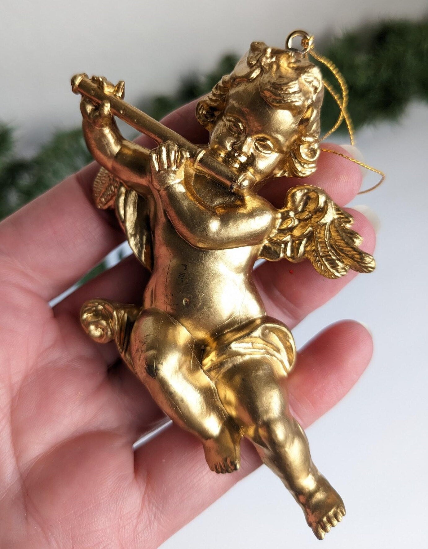 Cherub Vintage Musical Christmas Ornament