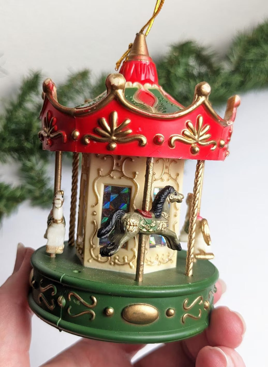 Vintage Carousel Christmas Ornament