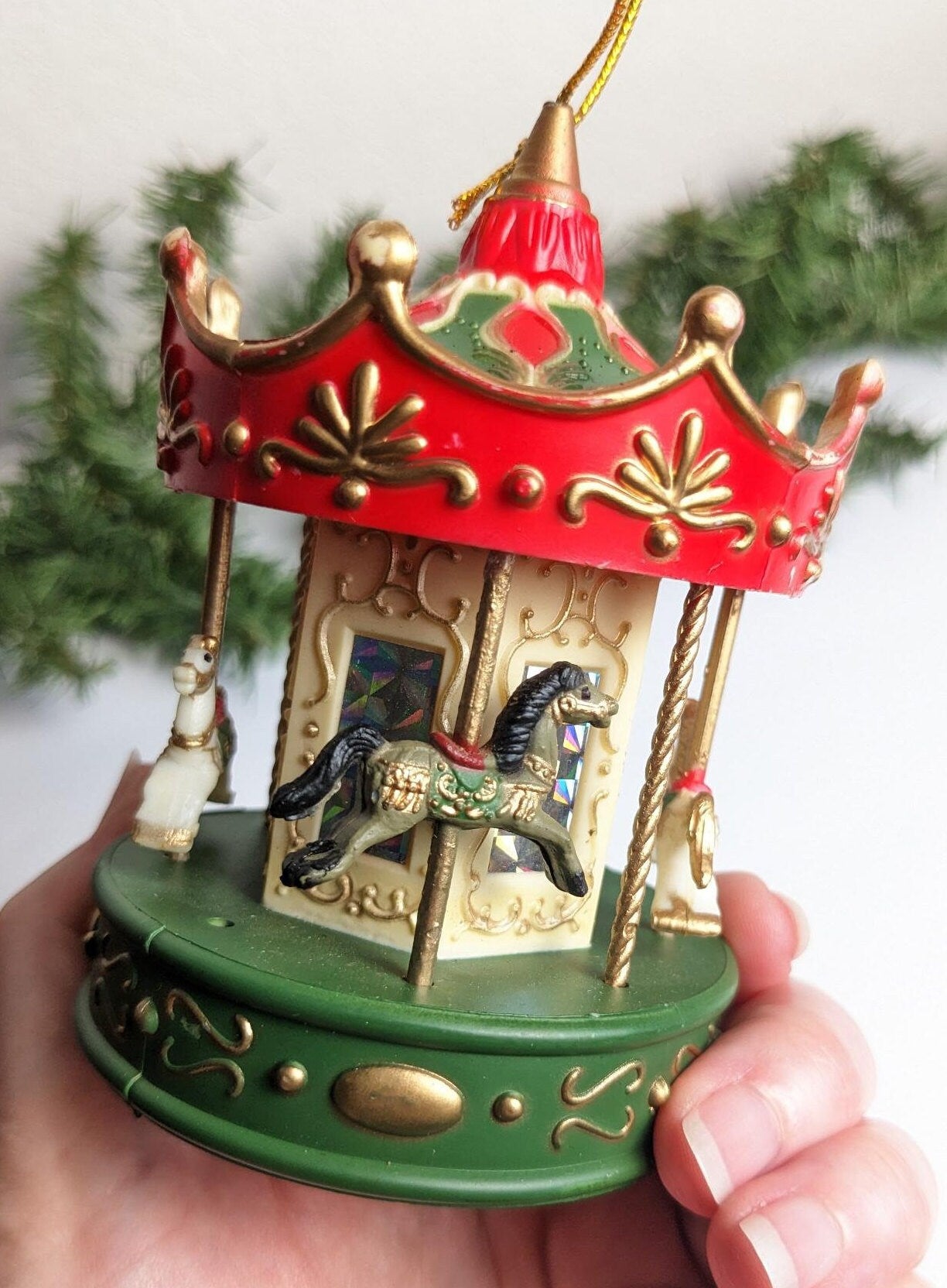 Vintage Carousel Christmas Ornament