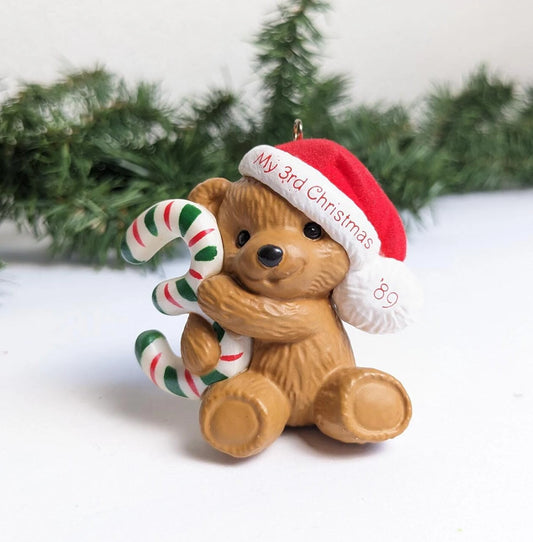 Vintage My 3rd Christmas Bear Christmas Ornament