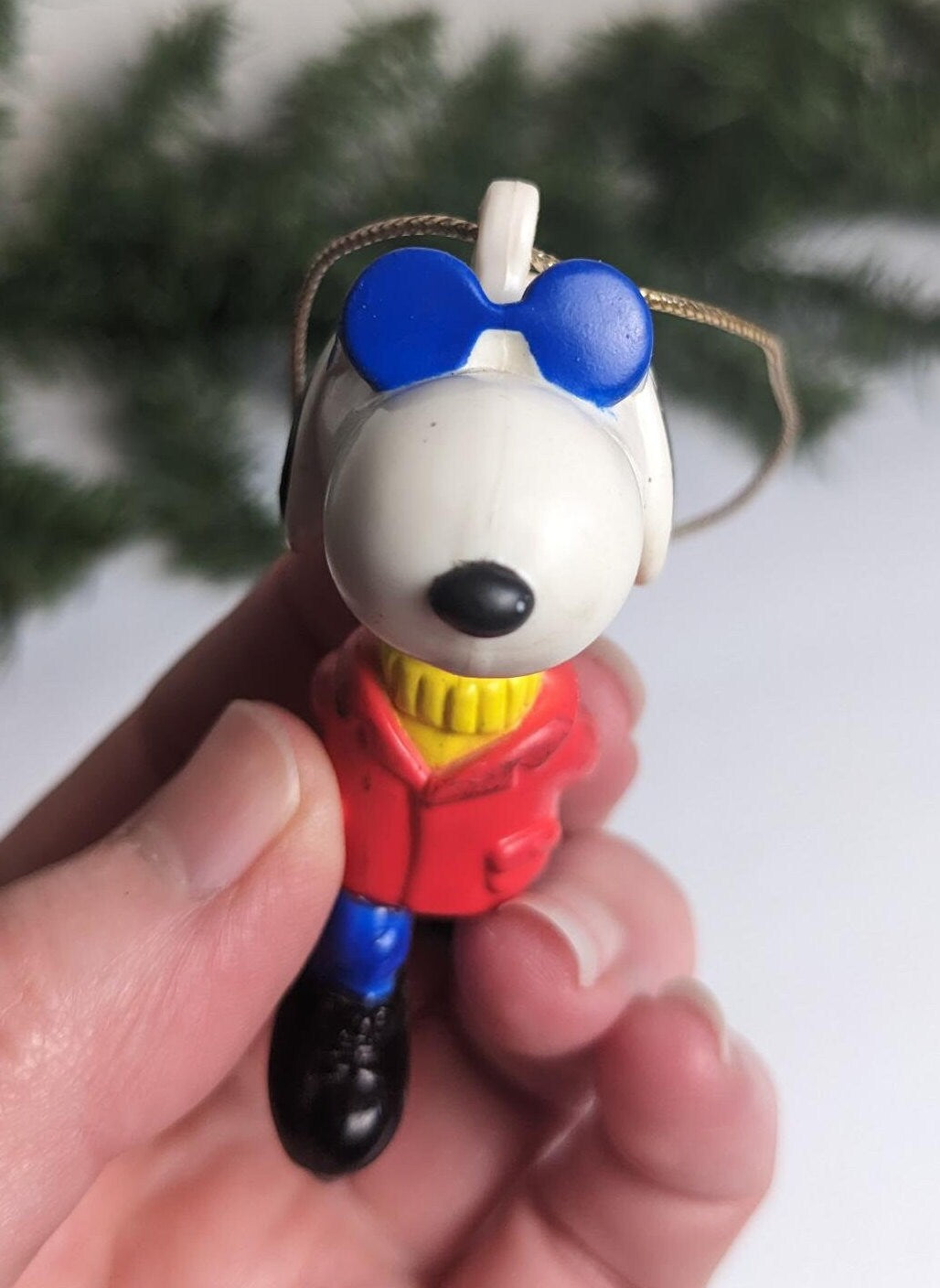 Vintage Peanuts Ice Skating Snoopy Christmas Ornament