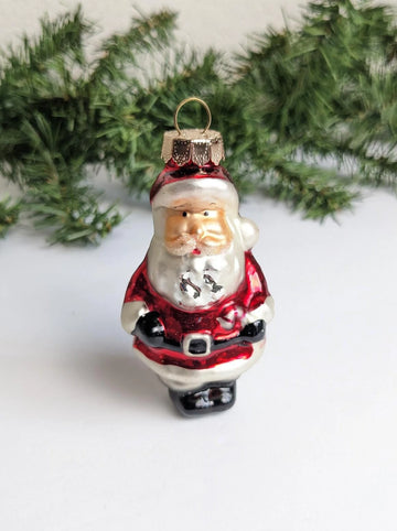 Vintage Santa Claus Blown Glass Christmas Ornament