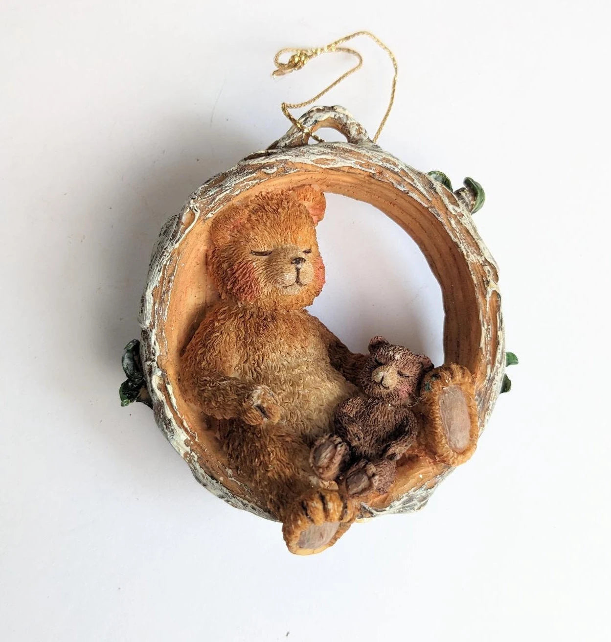 Sleeping Bear Mama & Cubs Vintage Christmas Ornament