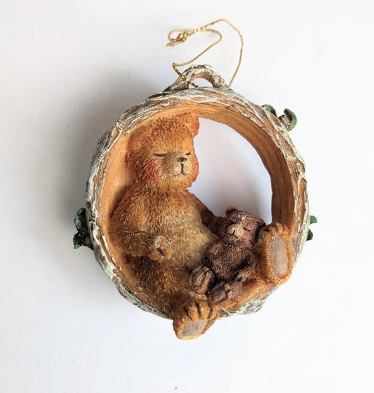 Sleeping Bear Mama & Cubs Vintage Christmas Ornament