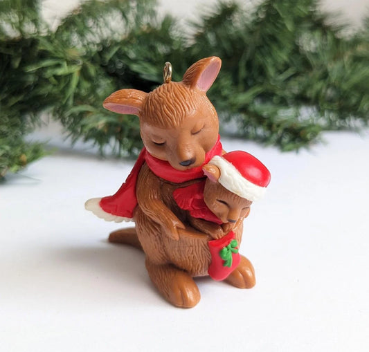 Vintage Hoppy Holidays Kangaroo Christmas Ornament