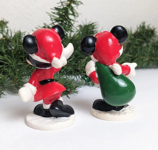 Vintage Mickey Mouse & Minnie Mouse Christmas Figurines