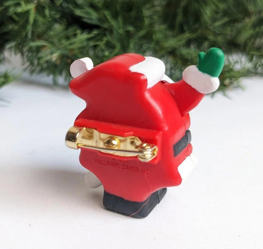 Vintage 1988 Santa Claus Christmas Brooch