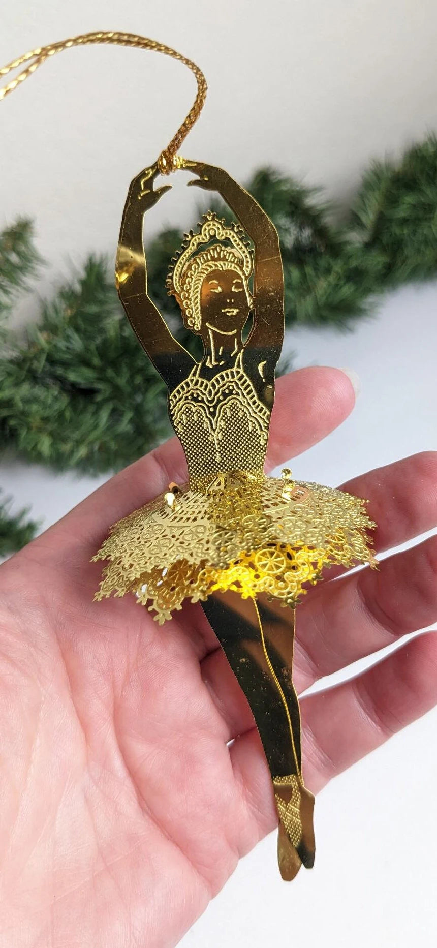 Vintage Ballerina Christmas Ornament