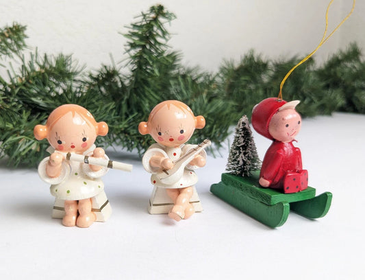 Vintage Wooden Christmas Ornaments