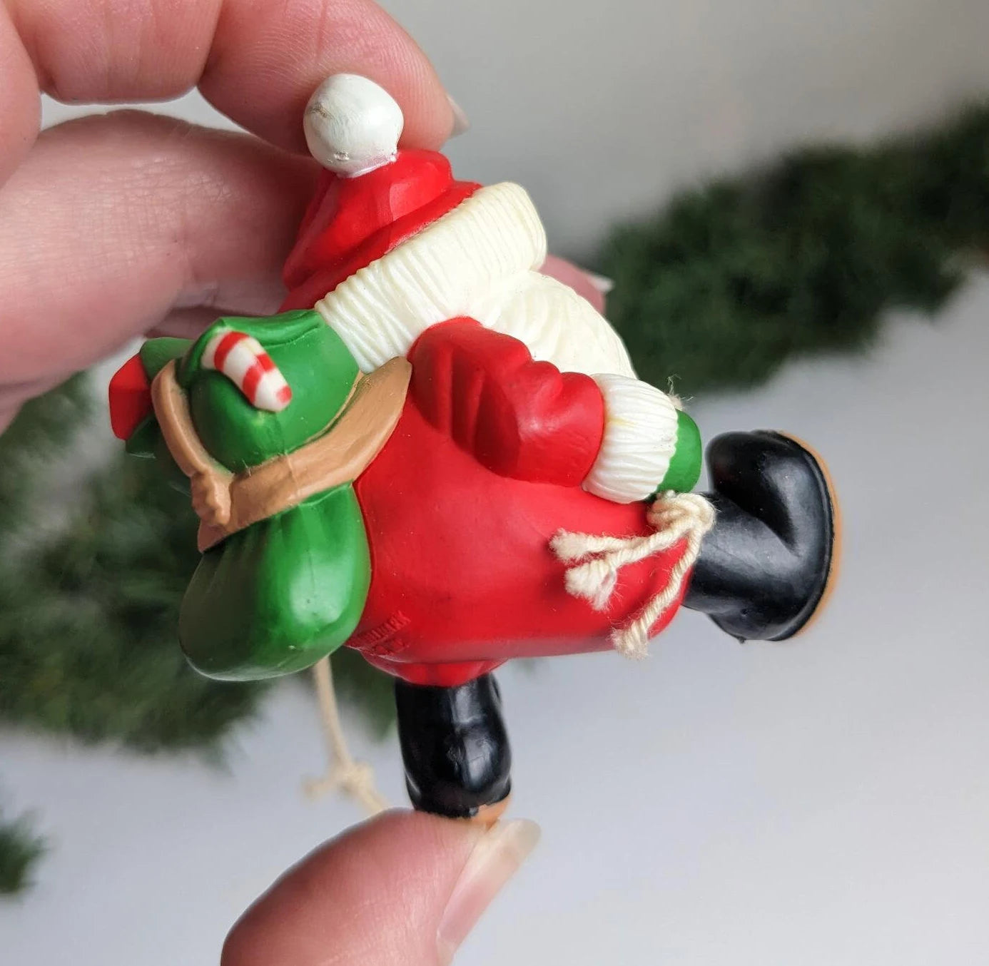 Vintage Santa Mountain Climber Christmas Ornament