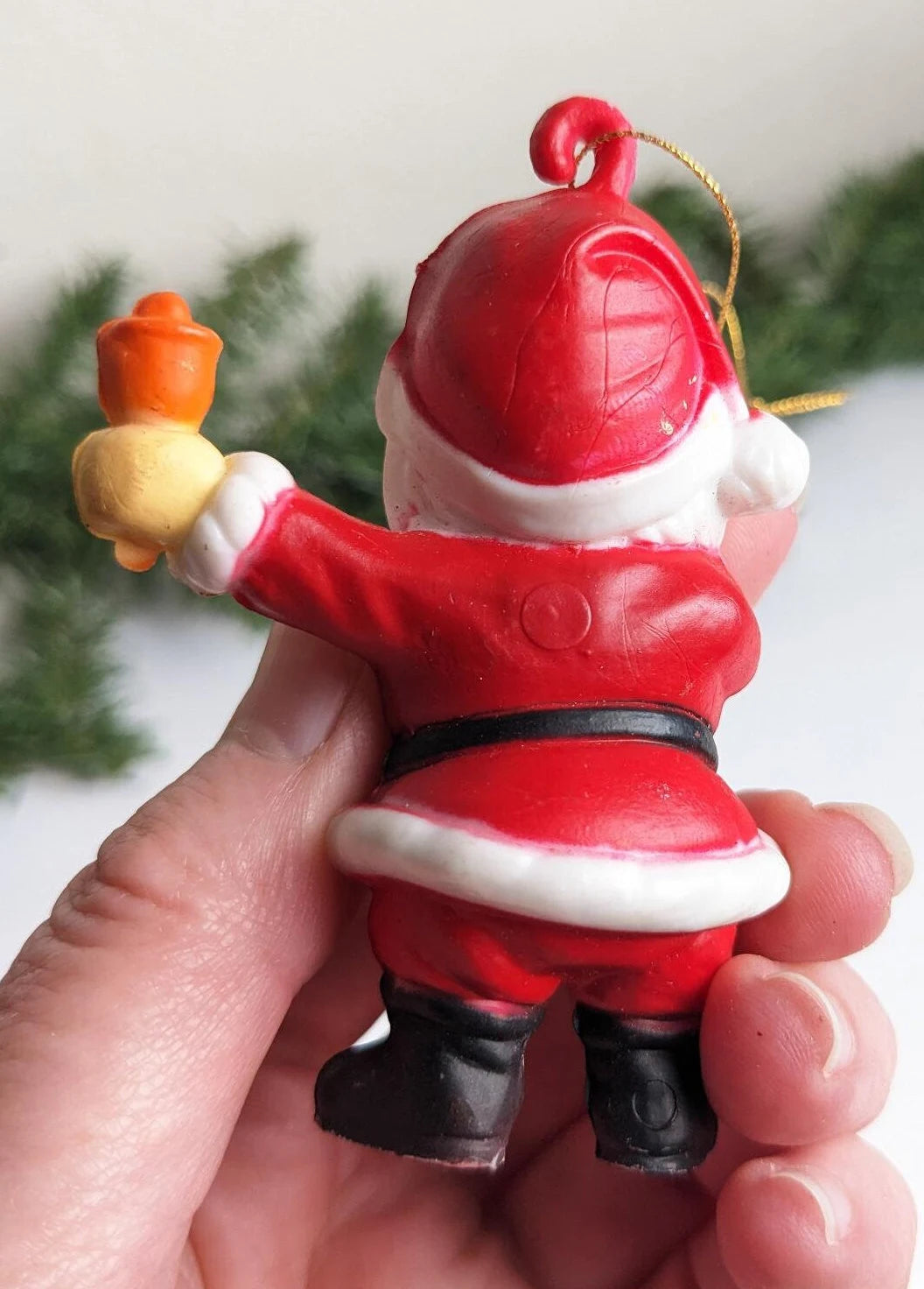 Bell Ringing Santa Claus Christmas Ornament