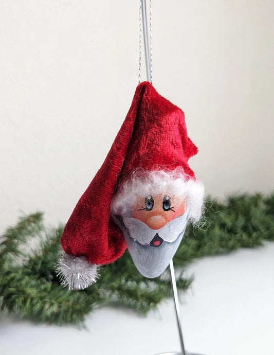 Vintage Hand Painted Santa Claus Ornament