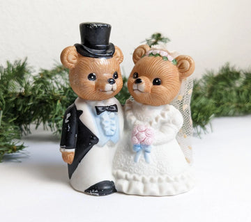 Vintage Wedding Bear Figurine