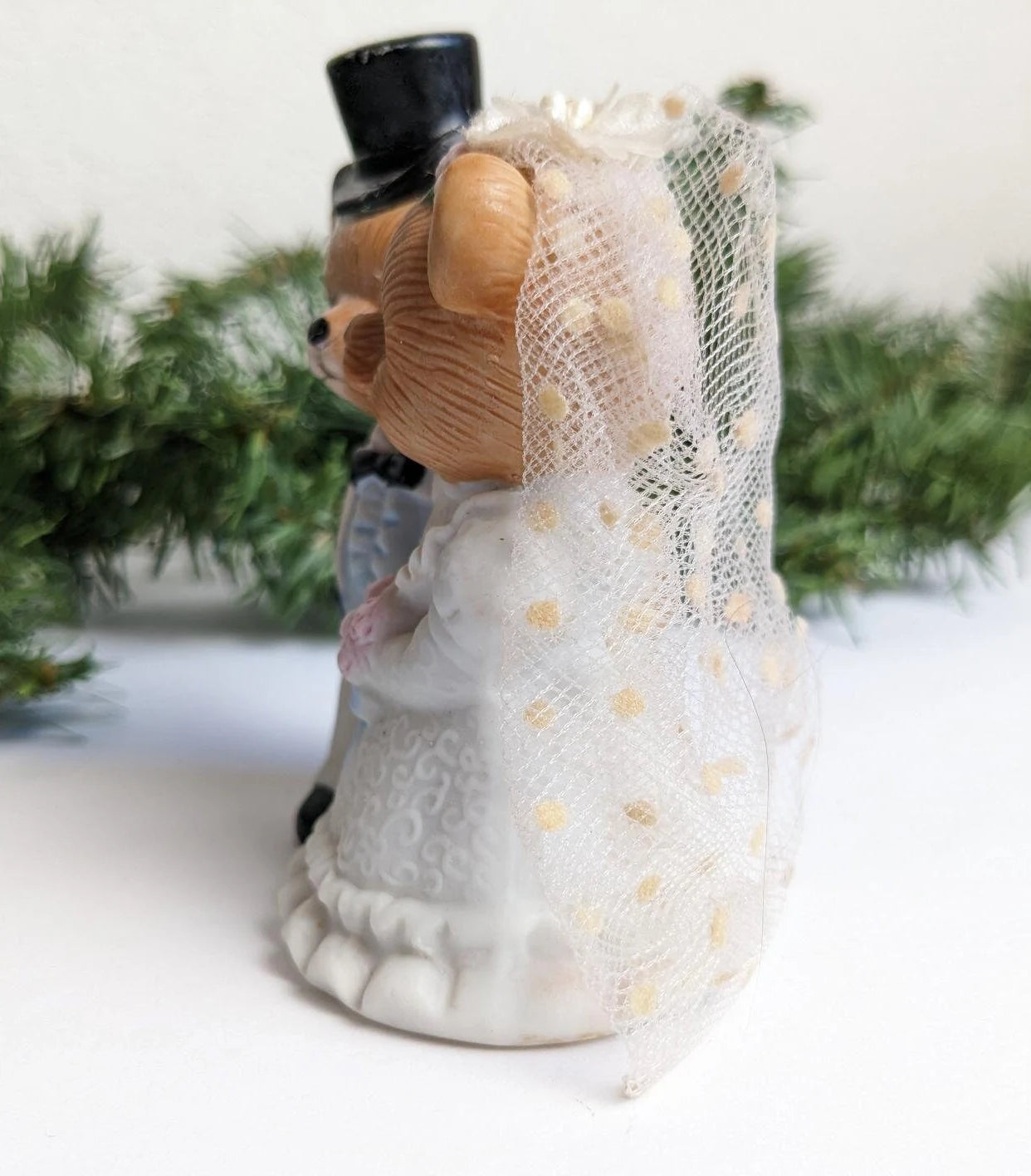 Vintage Wedding Bear Figurine