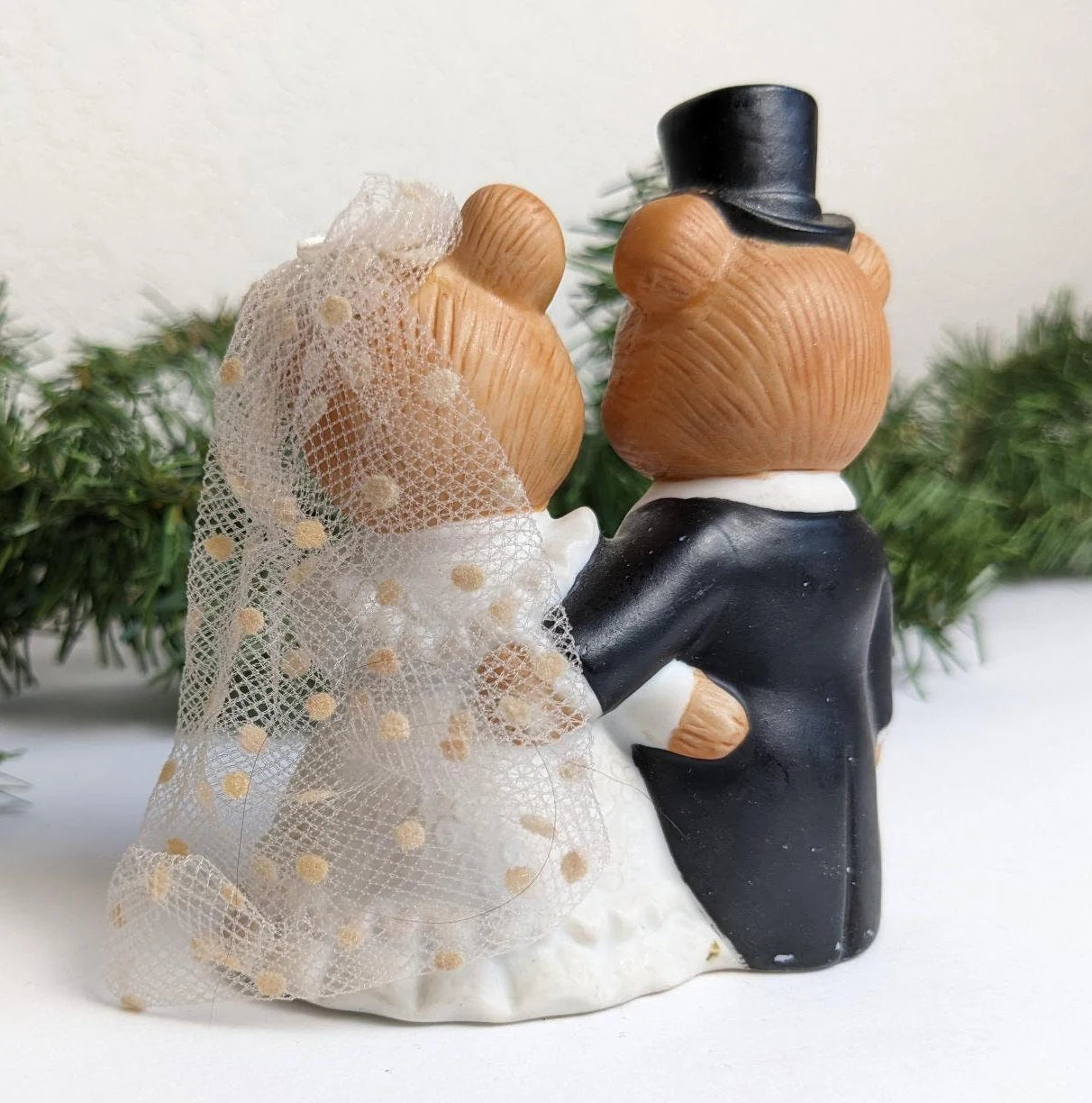 Vintage Wedding Bear Figurine