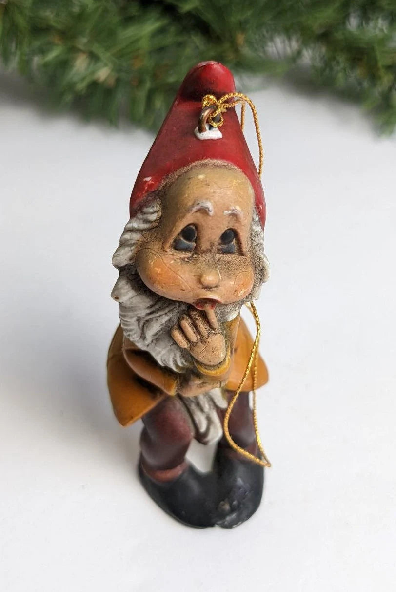 Vintage Elf Christmas Ornaments