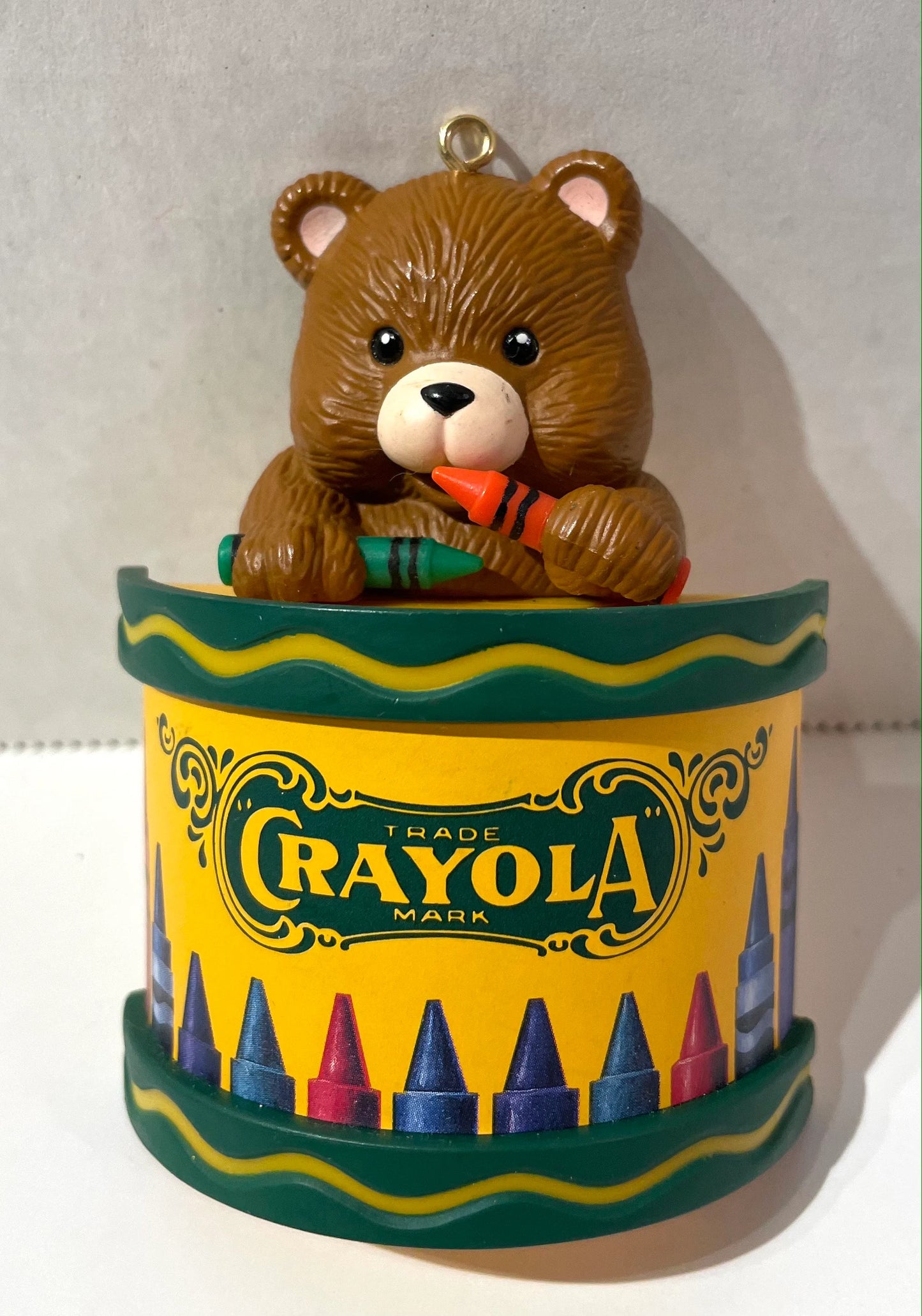 Vintage Hallmark Crayola Teddy Bear 1992 Christmas Ornament