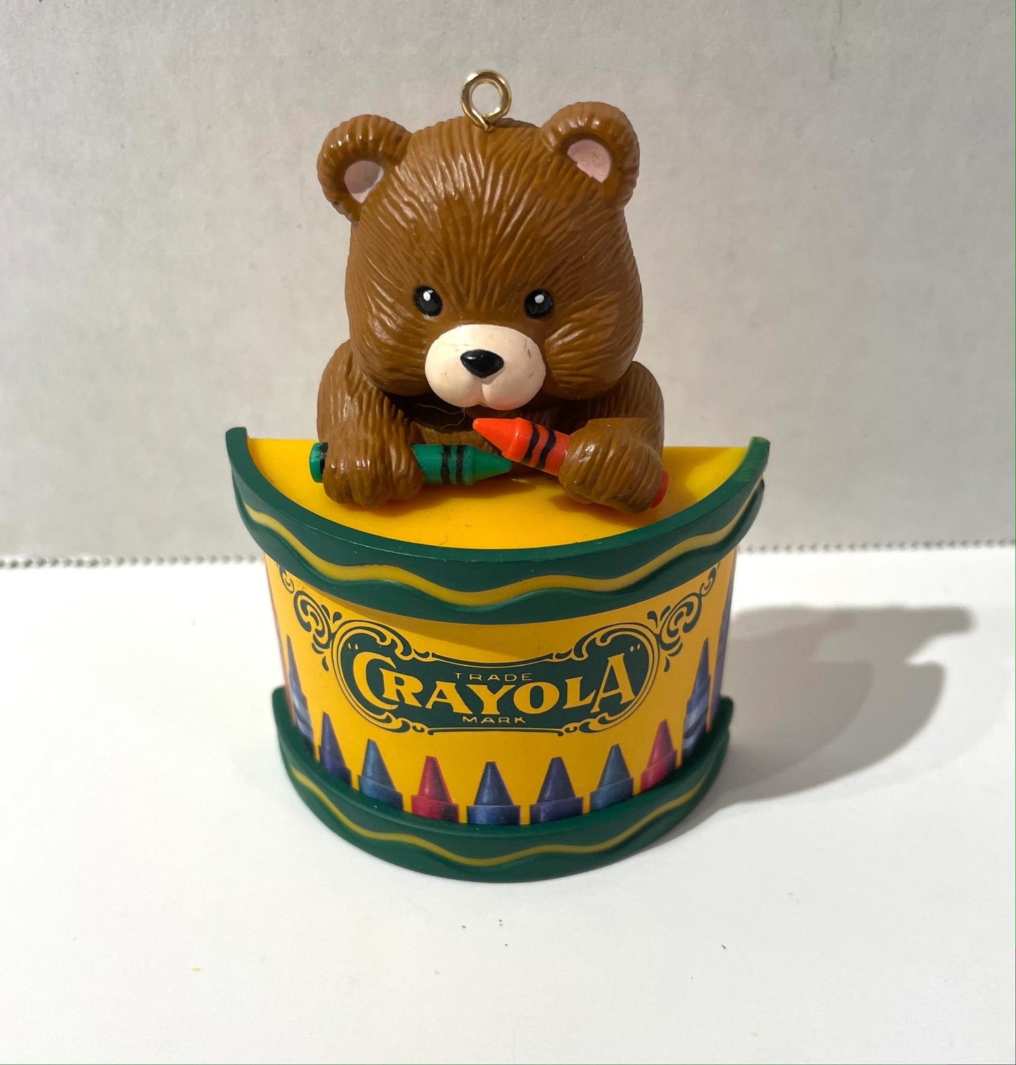 Vintage Hallmark Crayola Teddy Bear 1992 Christmas Ornament